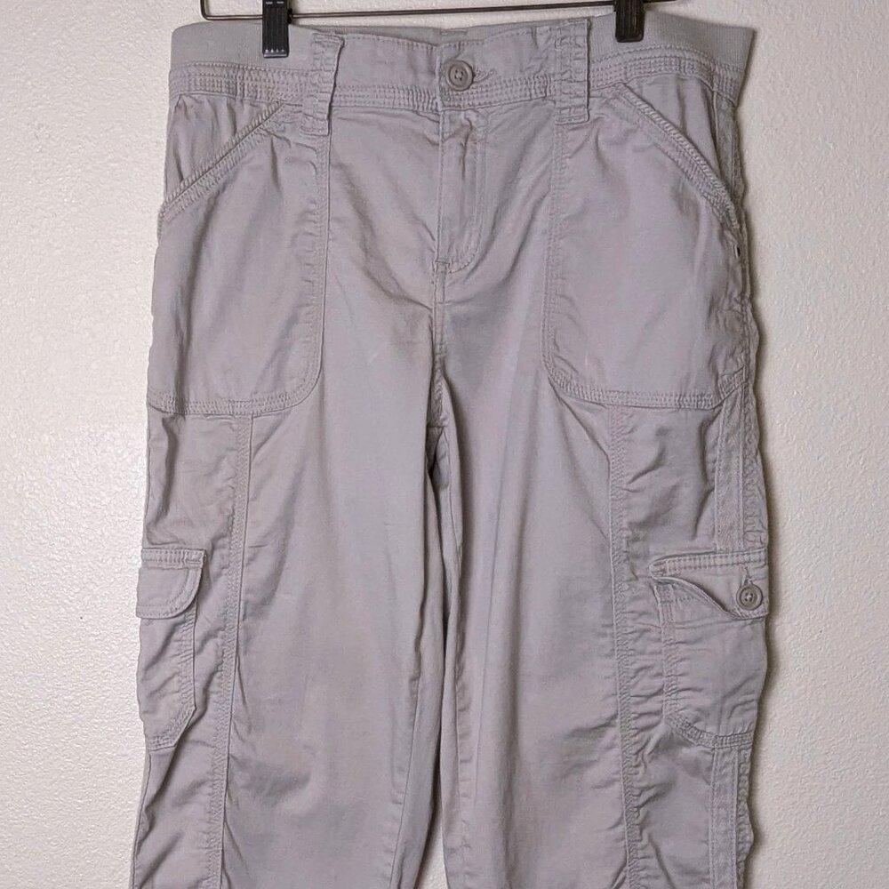 Style & Co Women's Cargo Cotton Capri Pants, Stonewall, Sz 6